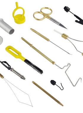溪感优质飞蝇钩绑制工具全套工具盒EVA内衬10件飞钓毛钩绑钩工具