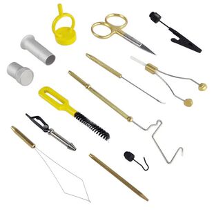 溪感优质飞蝇钩绑制工具全套工具盒EVA内衬10件飞钓毛钩绑钩工具