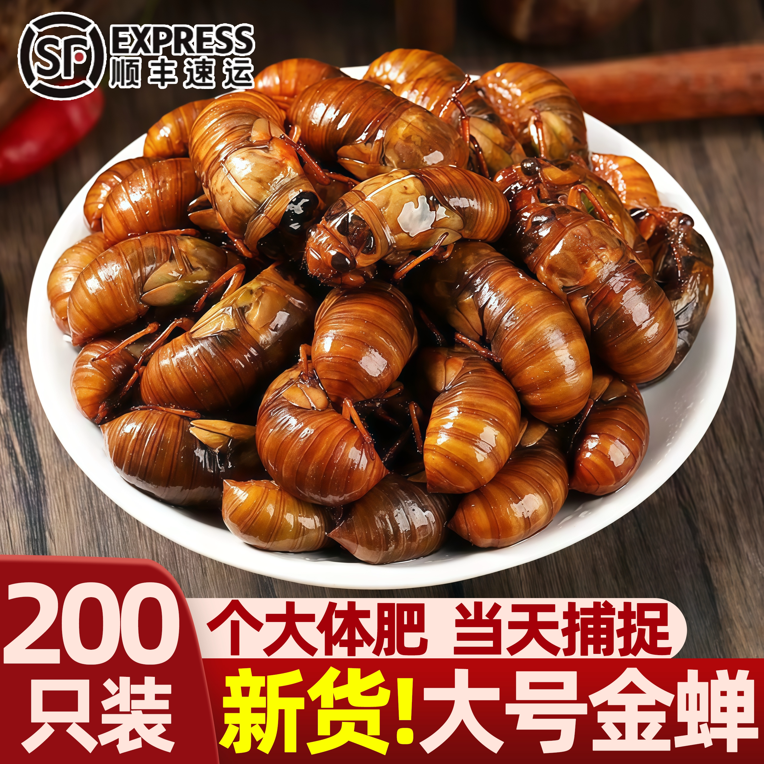 知了猴金蝉鲜活速冻商用
