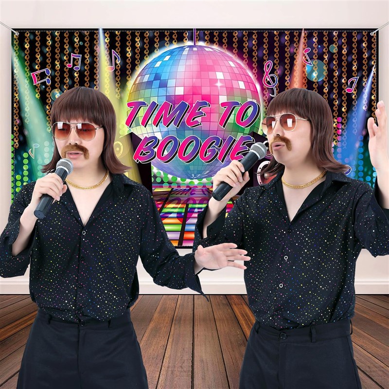 速发【爆款】短款棕色男士章鱼假发摇滚头套60S Roer Wig