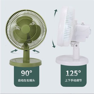 速發(fā)小型床頭電風(fēng)扇宿舍辦公室桌面微風(fēng)大臺(tái)扇搖頭插電款 大風(fēng)力循