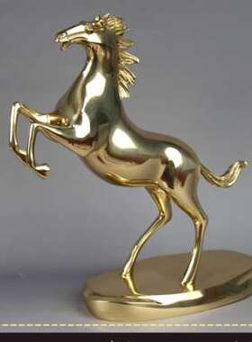 速发铜马桌轻摆件办公室书桌玄关乔迁新居送礼面创奢意铜生肖马