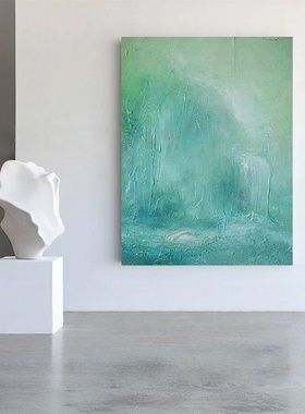 手绘油画《流水生财Ⅱ》寓意好肌理画抽象轻奢客厅玄关装饰画