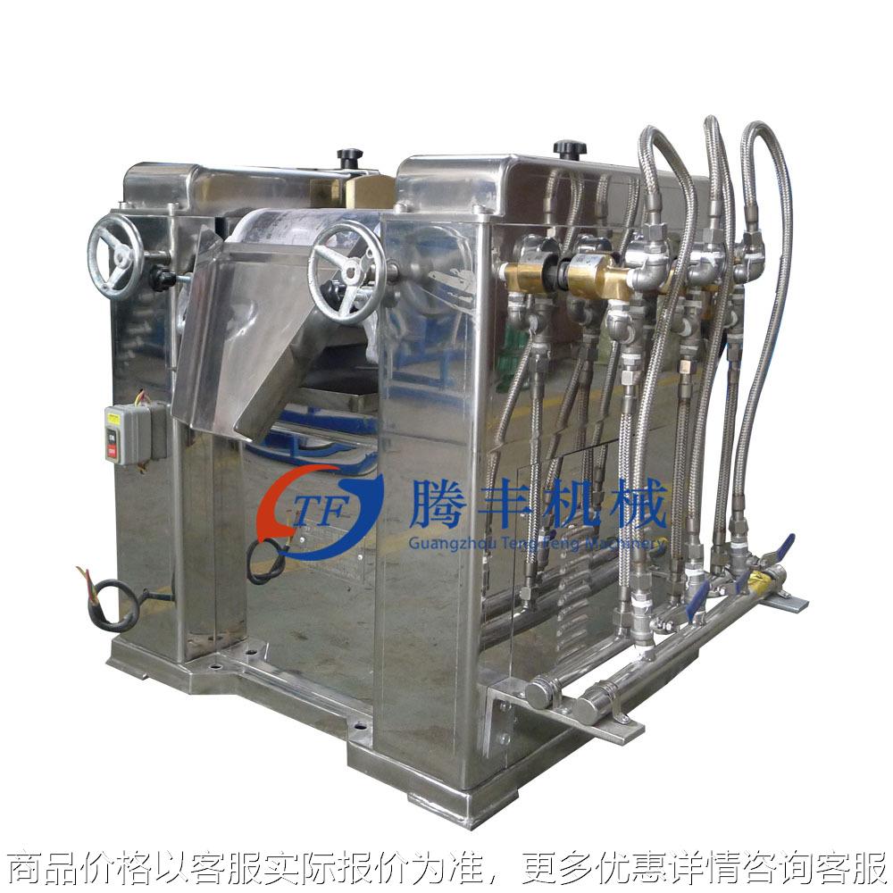 定制三辊研磨机 肥皂研磨热熔胶硅胶高粘度物料加热冷却型三辊机