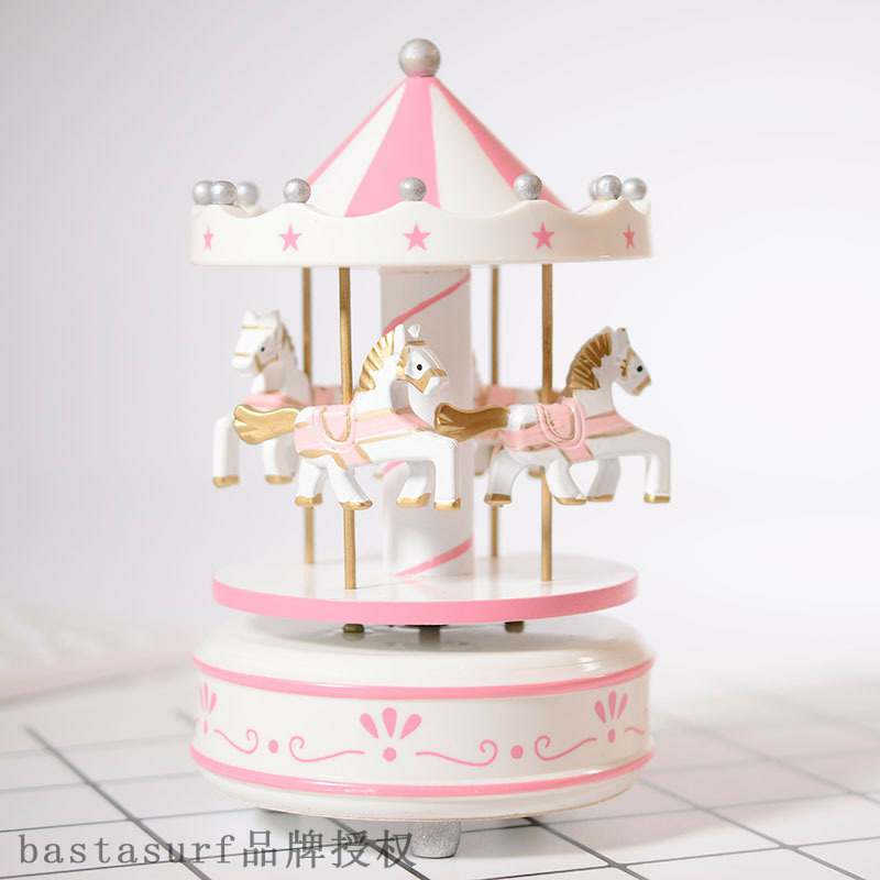 Wooden carousel music box Ferris wheel music box for girlfr