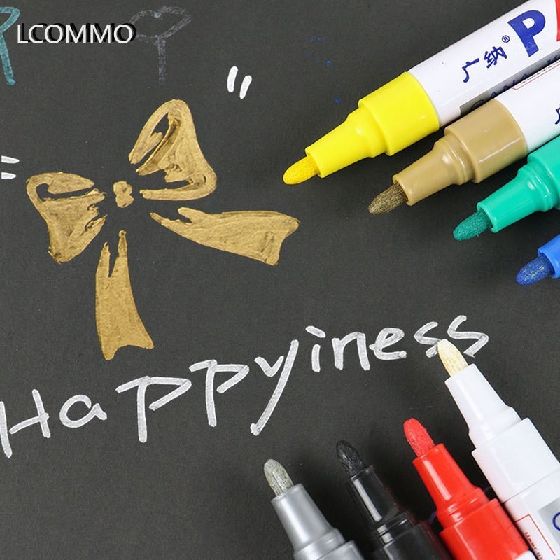 极速12colors/set Metallic Paint Marker Permanent Art Markers