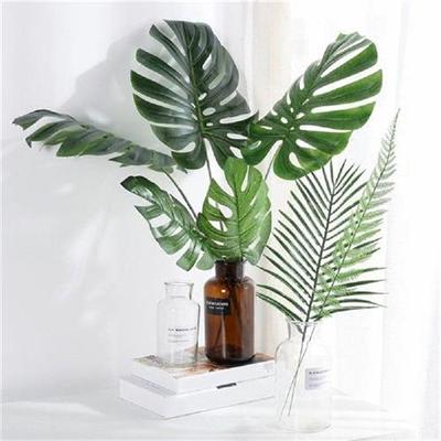 1Pc Nordic Style Fake Monstera Leaf Plant Home Office