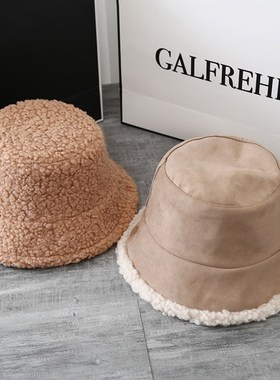 GOPLUS Bucket Hat Cap Women Bucket Hats Solid Pure Winter Ke