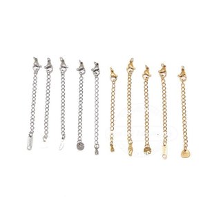 10pcs ainless eel 2 inch Gold Extension Tail Chain Lob