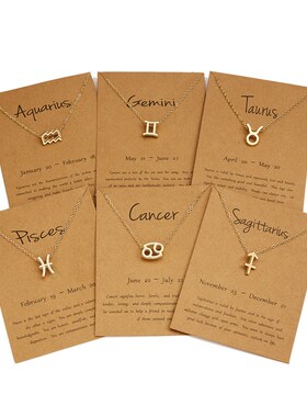 Birthday Gifts Star Zodiac Sign 12 Constellation Necklaces P