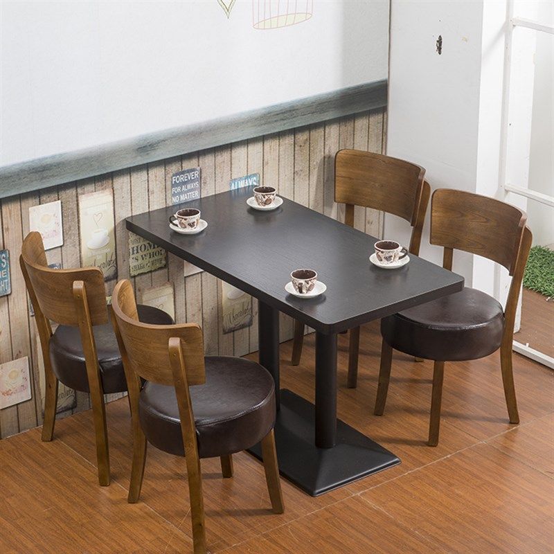 甜品店沙发卡座复古休闲布艺咖啡厅西餐休息区奶茶店沙发桌椅组合