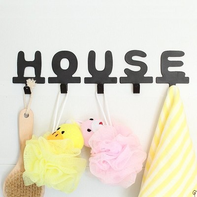 Hot Sale Matal Hook Idyllic Alphabet Decorative Wall Coat Ho