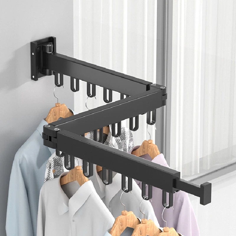 Balcony Folding Clothes-Hanging Wall Type Invisible Window I