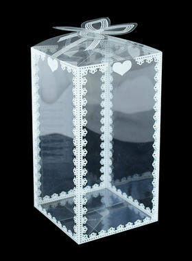 5pcs Transparent Gift Box PVC Plastic Clear Packaging Boxes