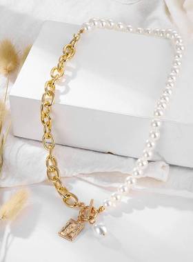 Korean Jewelry Jewelry Retro New Copper Baroque Pearl Alloy