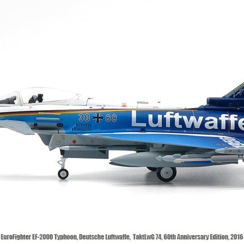 lJC Wngs 10/2国空军EF-2000台风战斗机6周年合金成德品飞7机模型