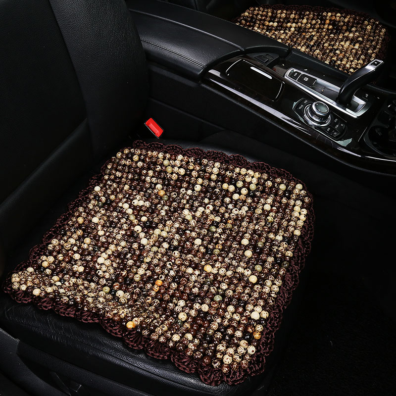 夏季菩提子汽车坐垫不带靠背三件套车用凉爽座椅垫透气内饰装饰