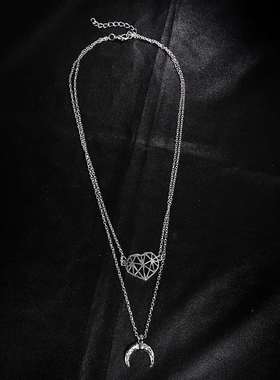 Jewelry fashion simple versatile Necklace Love Moon Pendant