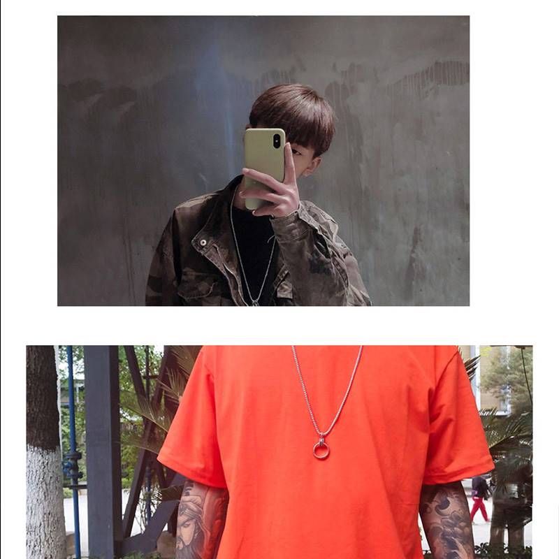 儿童项链男孩脖子配饰潮嘻哈风吊坠女童搭配衣服街头街舞时尚链子