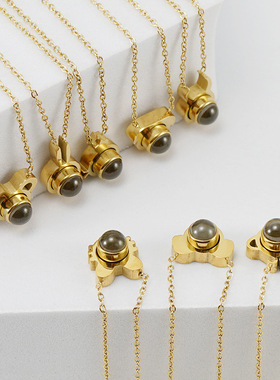 Fashion K stainless steel language I love you projection Ne