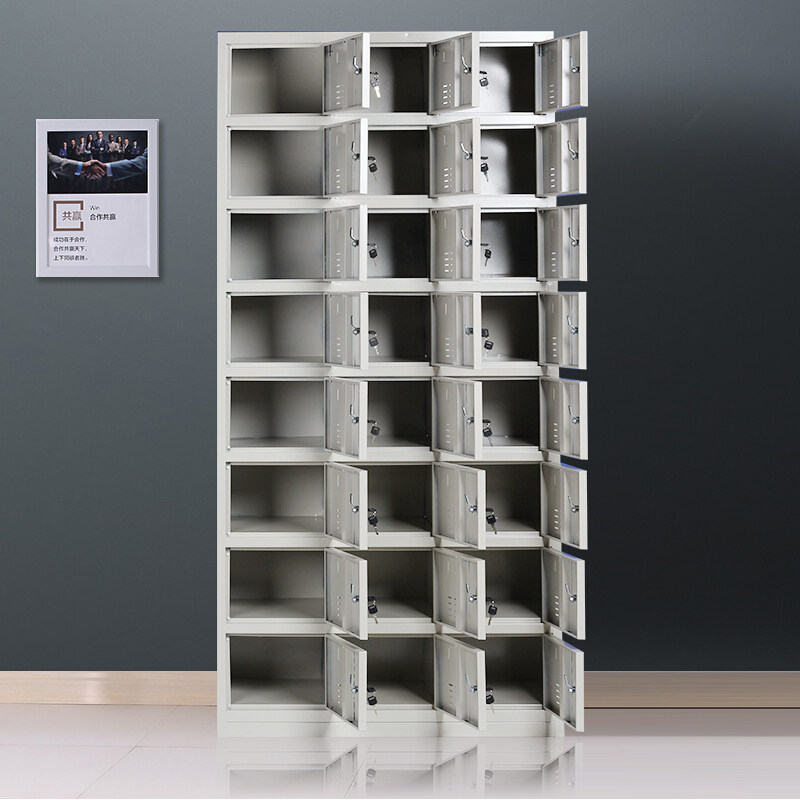 钢制文件柜员工碗柜铁皮储物存包柜收纳资料柜浴室更衣柜寄存柜子