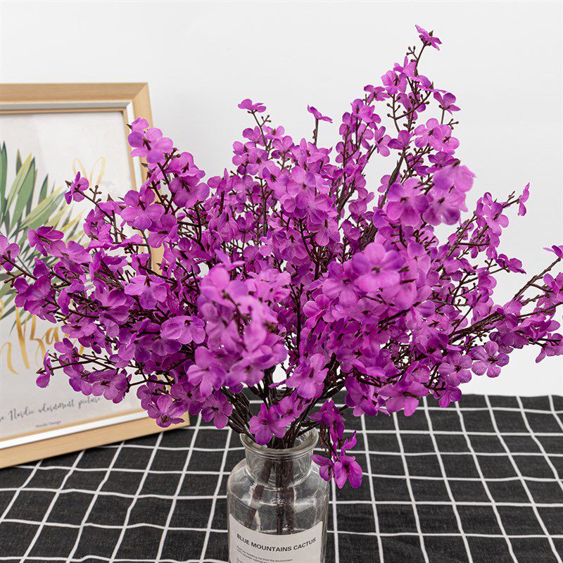 Silk Gypsophila Artificial Flowers for Decoration Home Plast