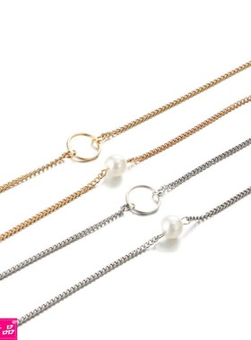 Simple choker Necklace Sweet elegant Pearl Clavicle chain