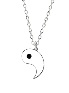 Hot Selling Yin And Yang Stitching Alloy Two Petals Pisces C