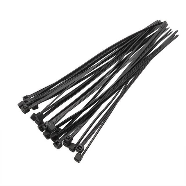 100Pcs Black Plastic SelfLocking Nylon Ties Cable Tie Faste