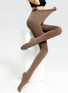 DOIAESKV Women Tights Plus Size 120D Autumn Warm Winter Flee