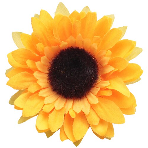 极速24Pcs Artificial Sunflower Heads Silk Flower Faux Floral