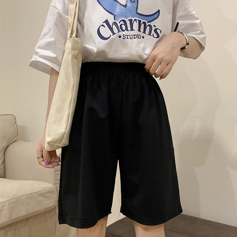 fashion casual regular loose Big size straight solid elastic