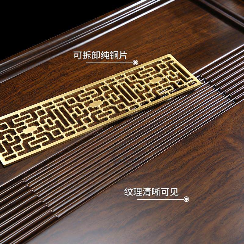 极速2023新款整块黑檀木茶台实木茶盘功夫茶具套组家用客厅全自动