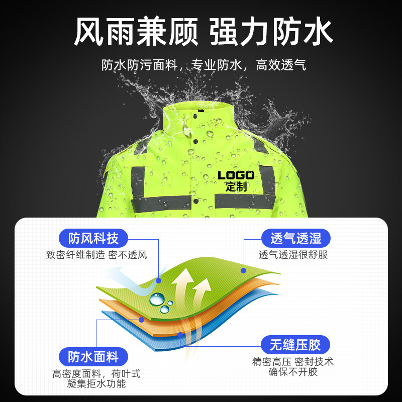 好货冬季反光棉衣交通工地安全棉大衣防雨水荧光外套工作服高速路