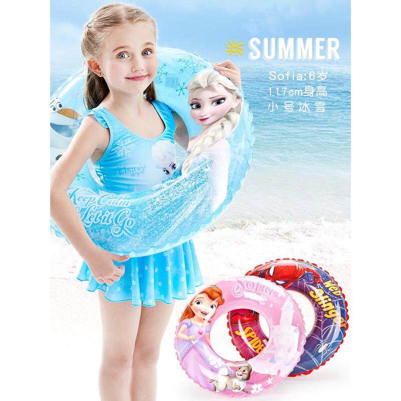 极速艾莎游泳圈女童幼儿园小孩趴圈宝宝冰雪奇缘礼品爱莎公主的救
