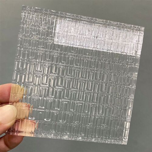 极速回形纹压克力板样品屋展示中心接待背景隔断屏风透光有机玻璃
