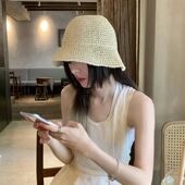 Straw Hat Beach Summer Outdoor Folding Hats Sun New for Wome