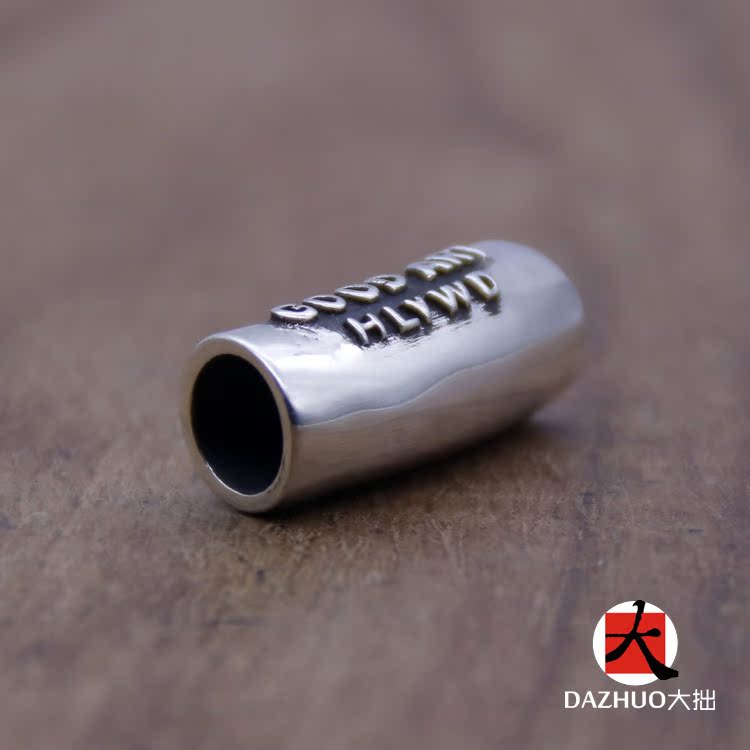 大拙good art银管珠长珠子项链隔珠925纯银散珠子DIY配件复古饰品