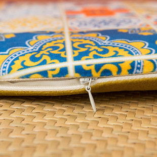 Fleece ethnic dining chair cushion, washable seat cushion,