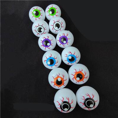 12pcs Halloween Eyeball Jumping Bouncy Balls Rubber