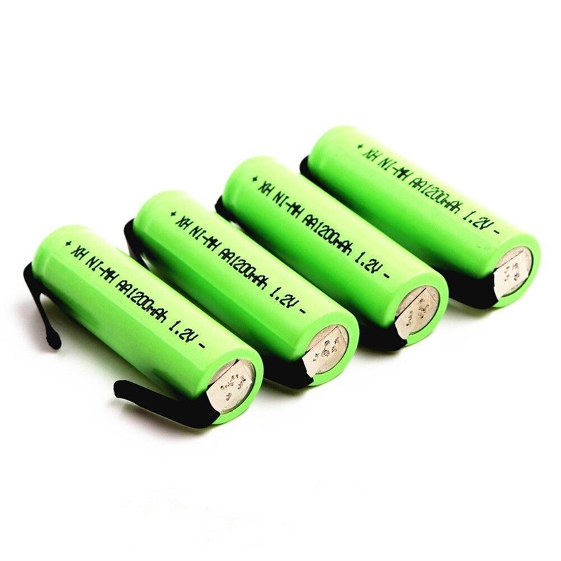 1.2V AA rechargeable battery 1200mah 2A ni mh nimh cell pac