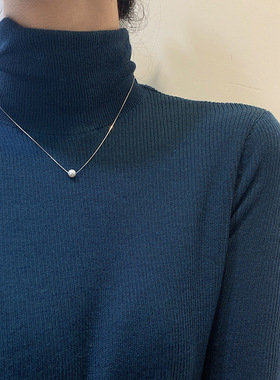 925镀银小清新珍珠锁骨项链2020年新款女年轻款吊坠时尚单颗颈链