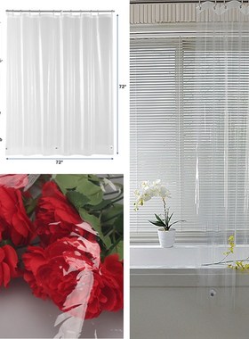 PEVA Shower Curtain Waterproof Plastic Clear Bath Curta Tran