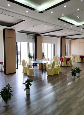 酒店活动隔墙饭店包间移动推拉折叠隔音屏风门办公室宴会厅高隔断