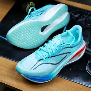 飞电5C碳板跑步鞋男竞速减震青少年运动鞋大童秋季透气网面跑马鞋