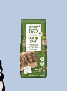 【满300包邮】#德国直邮#ener bio有机饱腹榛子面包预拌粉500g