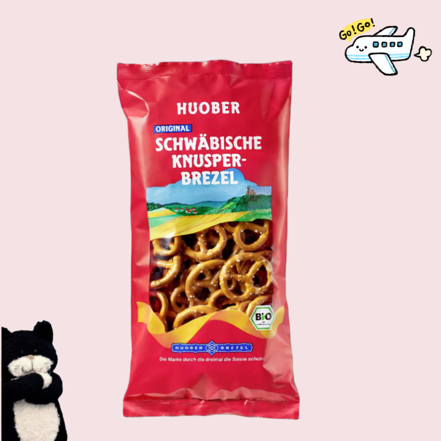 【满300包邮】德国直邮#huober有机有机施瓦本脆椒盐卷饼175g