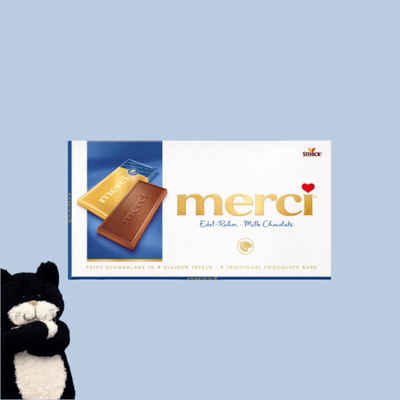 【满300包邮】#德国直邮#Merci纯奶油巧克力块100g