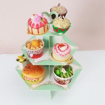 3 Tier Cake Stand Hexagon Cupcake Display Holder Party