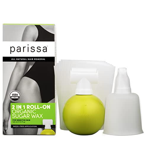 极速Parissa Organic Roll-On Sugar Wax Kit for At-Home Waxing